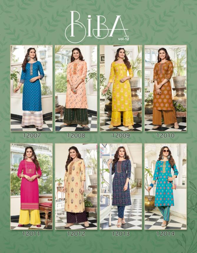 Bibas 12 Exclusive Latest Ethnic Wear Kurti With Bottom Collection